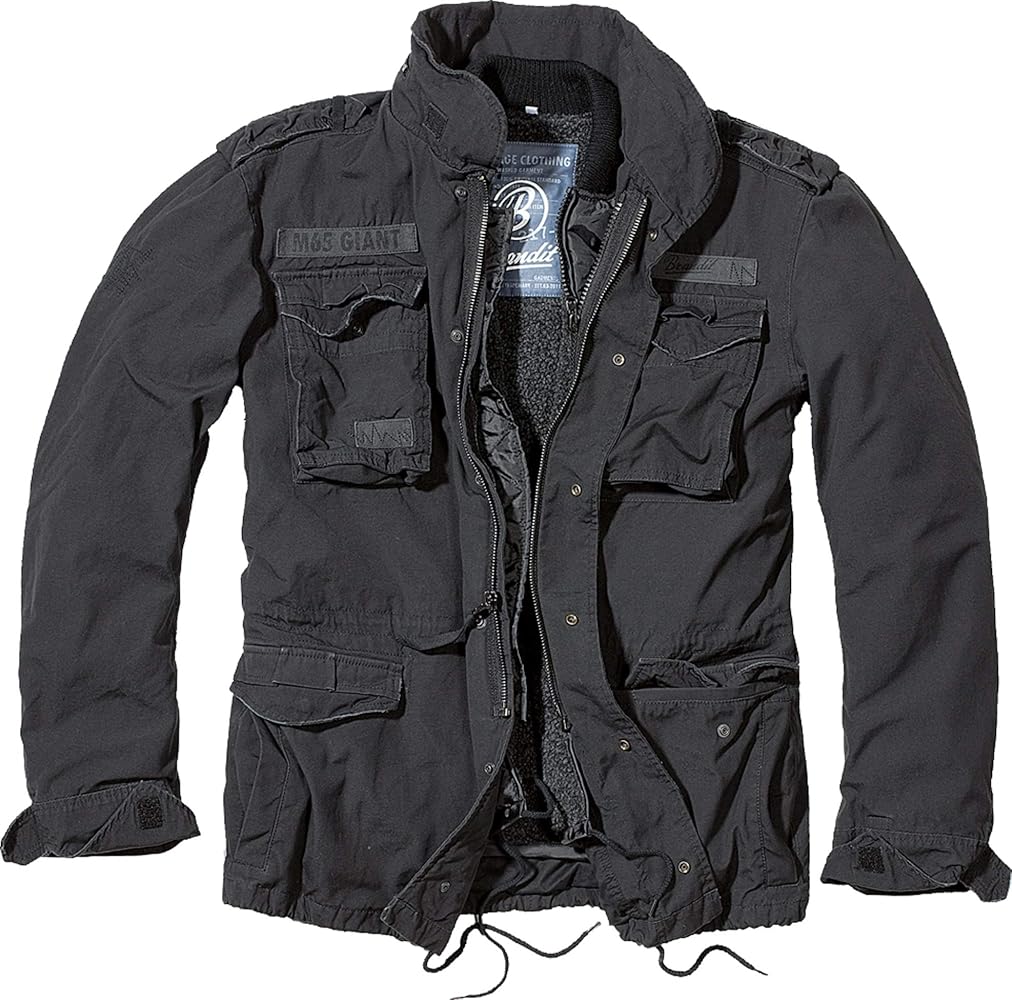 【Brandit】 M-65 Giant Military Jacket XL Brandit Military M65 Giant Field Jacket Coat - Charcoal Grey